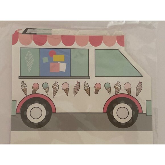 Party Supplies Ice Cream Truck Candy Scoop Napkin Pinwheel Blackboard Birthday - Picture 5 of 16